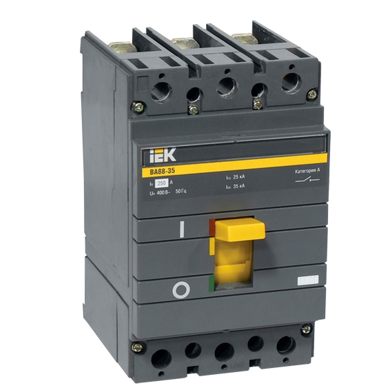 Силовой автомат IEK ВА88 250А, термомагнитный, 35кА, 3P, 200А, SVAR30-3-0200