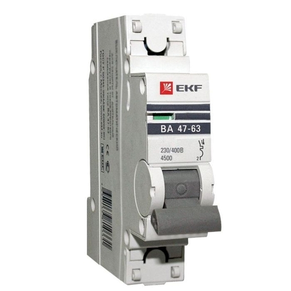 Автоматический выключатель EKF PROxima 1P 0.5А (C) 4.5кА, mcb4763-1-0.5C-pro