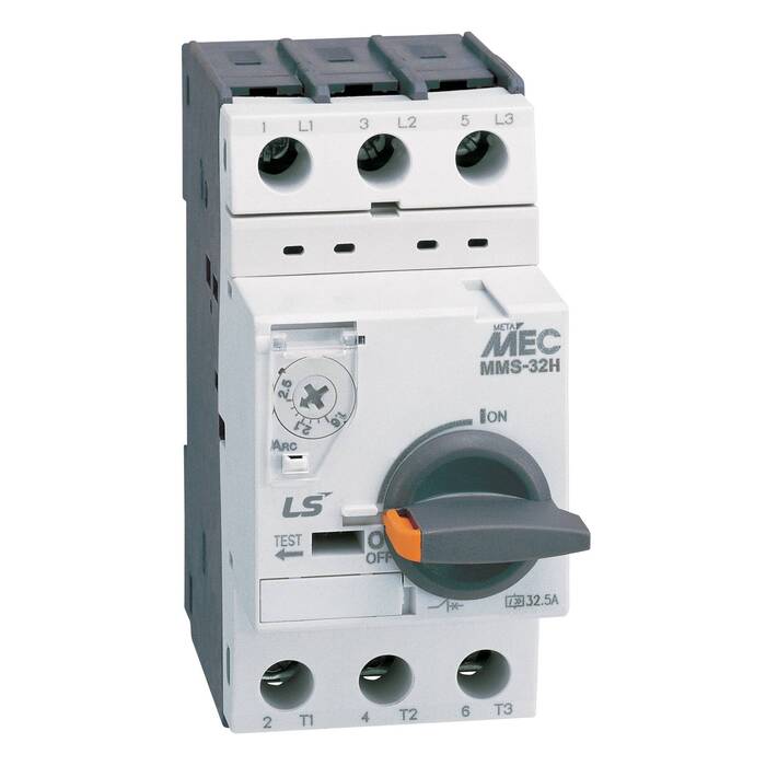 Силовой автомат для защиты двигателя LS Electric MMS-32 22А 3P, термомагнитный расцепитель, 705001400