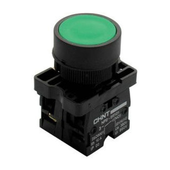 Кнопка управления NP2-EA35 без подсветки зеленая 1НО+1НЗ IP40 (CHINT)