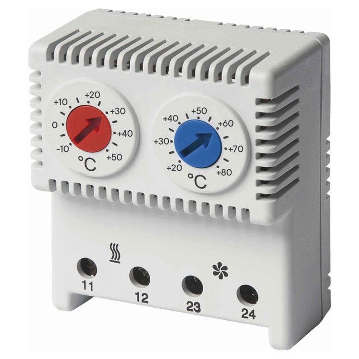 Сдвоенный термостат, диапазон температур для NC контакта: 10-50°C, дляNO: 20-80°C (упак. 1шт)
