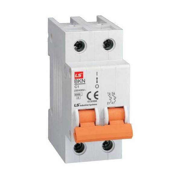 Автоматический выключатель LS Electric BKN 1P+N 2А (B) 6кА, 061204928B