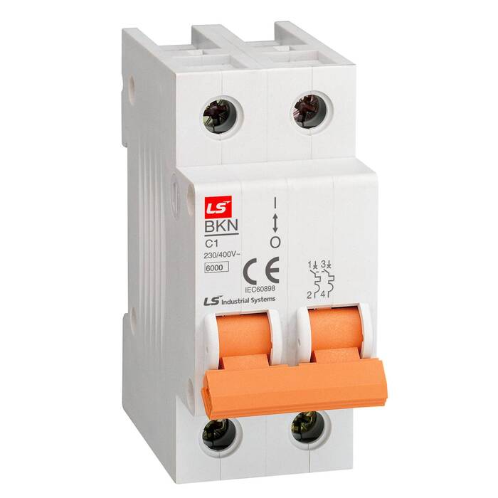 Автоматический выключатель LS Electric BKN 2P 2А (B) 6кА, 061205058B