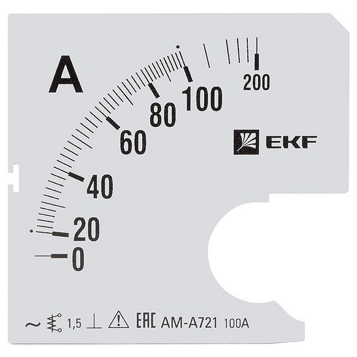 Шкала сменная для A721 100/5А-1,5 EKF PROxima