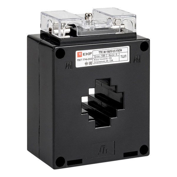 Шинный трансформатор тока EKF 100/5А 5ВА, кл.т. 0,5, tte-30-100