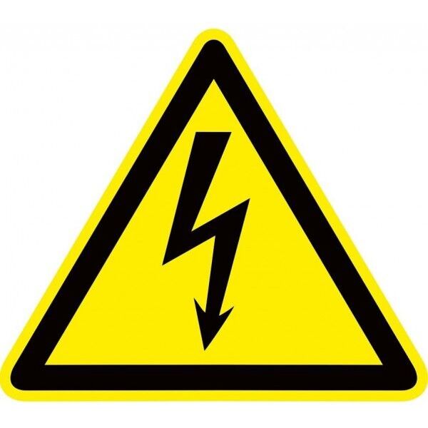 Знак пластик Опасность поражения электрическим током (Молния) W08 (100х100мм.) EKF PROxima