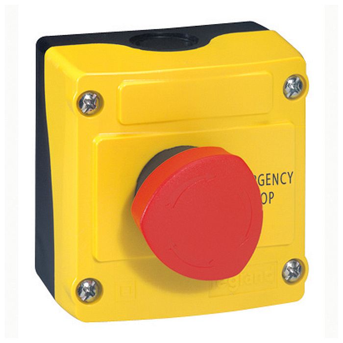 Кнопочный пост управления в сборе с 1 кнопкой - Osmoz - кнопка для авар. откл. с гриб. головкой + ко
