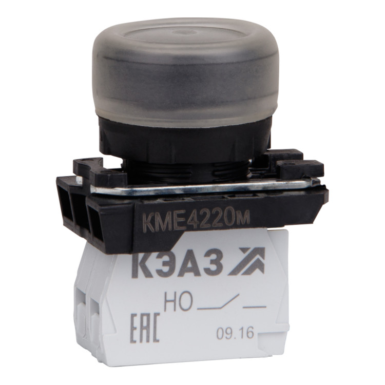 Кнопка КМЕ4220м-черный-2но+0нз-цилиндр-IP65-КЭАЗ
