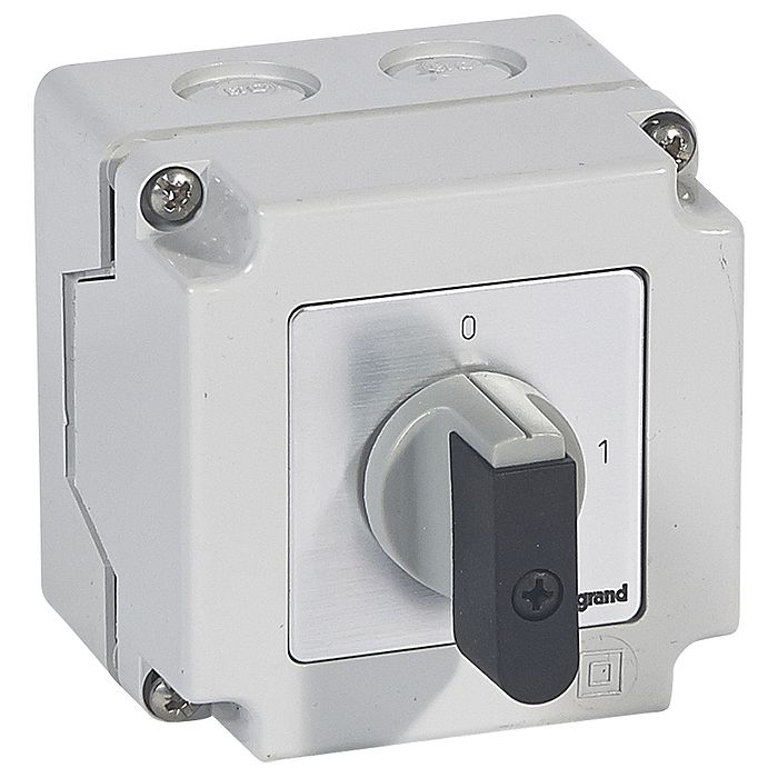 Переключатель - положение вкл/откл - PR 12 - 3П - 3 контакта - в коробке 76x76 мм