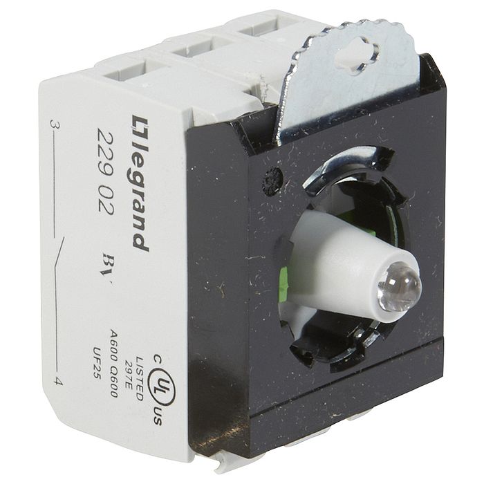 Комплектующий блок для кнопок - Osmoz - для комплектации - с подсветкой - под винт - 24В~/= - 2Н.О.
