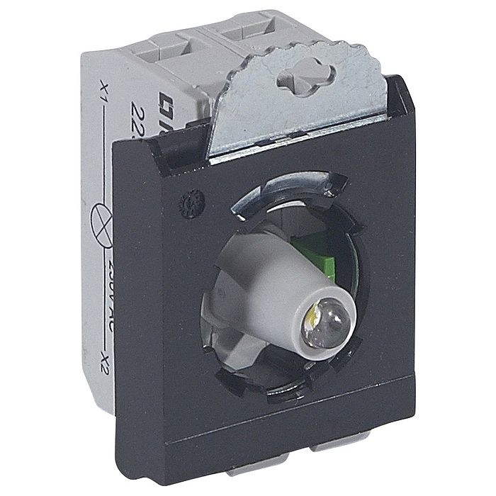 Комплектующий блок для кнопок - Osmoz - для комплектации - с подсветкой - под винт - 230 В~ - Н.О. -