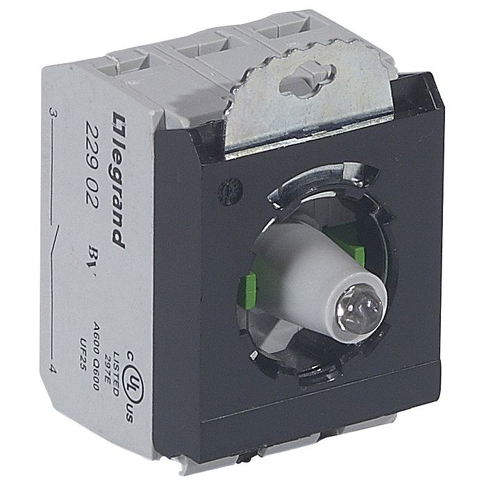 Комплектующий блок для кнопок - Osmoz - для комплектации - с подсветкой - под винт - 230 В~ - 2Н.О.