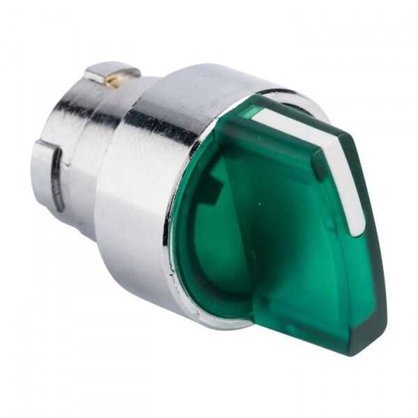 Исполнительный механизм переключателя ХB4 зеленый на 2 положения с фиксацией, с подсветкой с короткой ручкой EKF PROxima