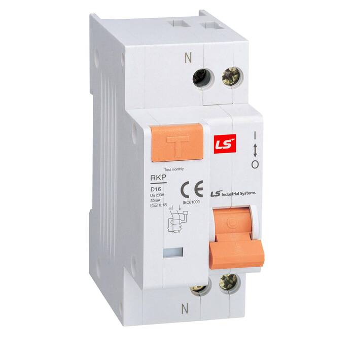 Дифавтомат LS Electric RKP 1P+N 6А (C) 4.5 кА, 100 мА, 062203698B
