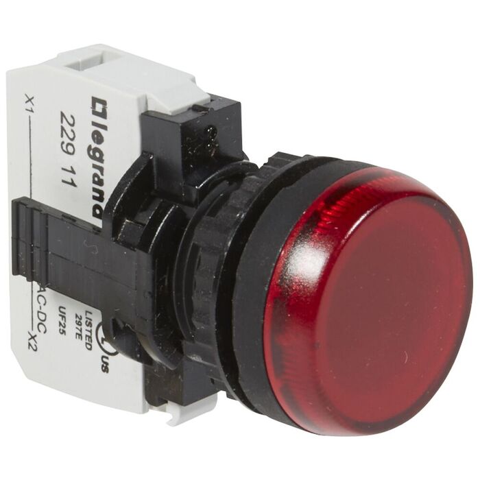 Лампа-индикатор - Osmoz - в сборе - с подсветкой - красный - 130 B~