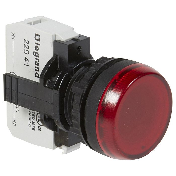 Лампа-индикатор - Osmoz - в сборе - с подсветкой - красный - 230 В~