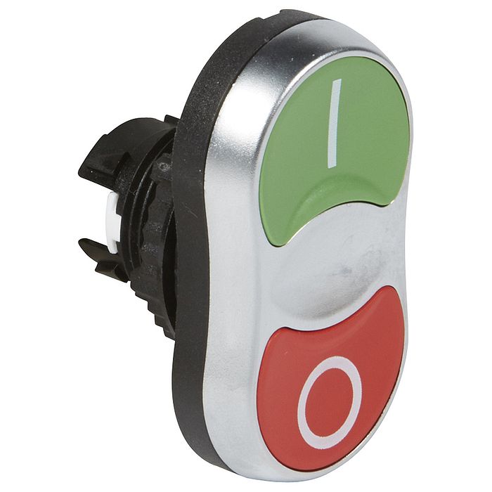 Головка с двойными кнопками - Osmoz - без подсв. - потайной/потайной толкатель (O-I) - IP 66 - красный/зеленый