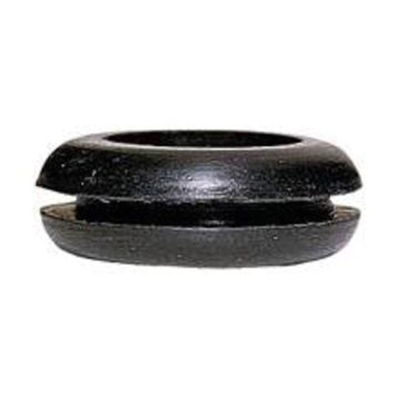 Резиновое кольцо PVC - чёрное - для кабеля диаметром максимум 3,5 мм - диаметр отверстия 6 мм