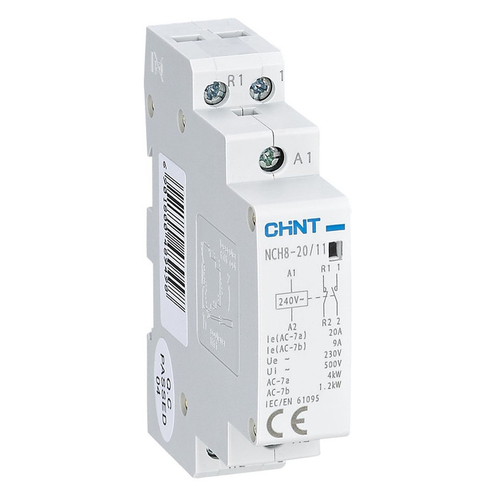 Модульный контактор Chint NCH8 1НО+1НЗ 20А 230В AC, 256052
