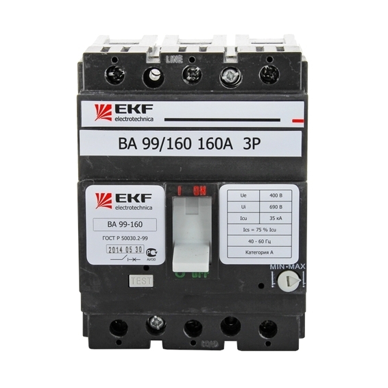 Силовой автомат EKF ВА-99 160А, термомагнитный, 35кА, 3P, 50А, mccb99-160-50