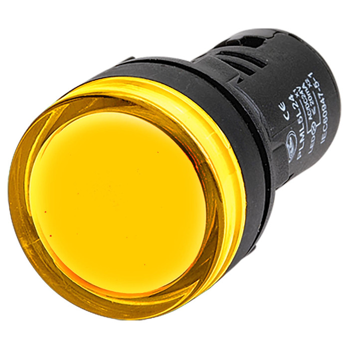 Сигнальный индикатор со  встроенным диодом 24В, желтый (упак. 10шт)
