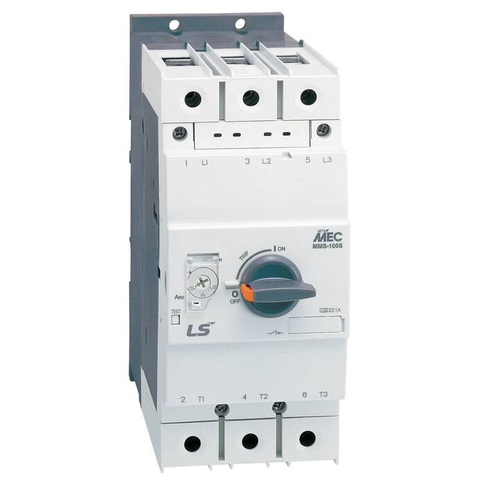 Силовой автомат для защиты двигателя LS Electric MMS-100 22А 3P, термомагнитный расцепитель, 707000200