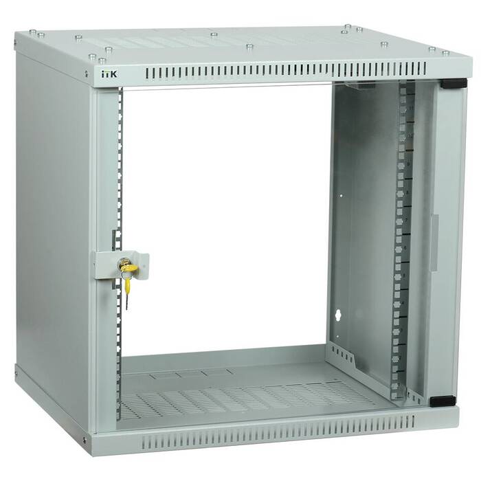 ITK Шкаф LINEA WE 6U 600x450мм дверь стекло серый