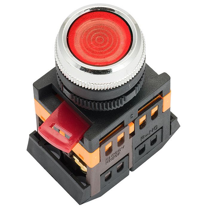 Кнопка ABLFS-22 с подсветкой красный NO+NC 230В EKF PROxima
