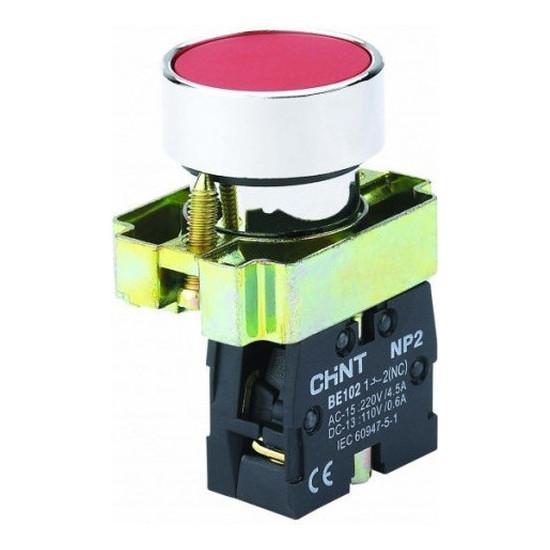 Кнопка управления NP2-BA51 без подсветки желтая 1НО IP40 (CHINT)