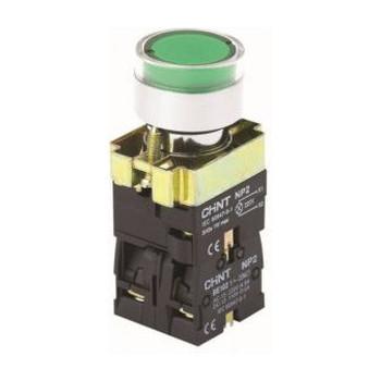 Кнопка управления NP2-BW3361 1НО зеленая AC/DC230В(LED) IP40 (CHINT) Кнопка управления NP2-BW3361 1НО зеленая AC/DC230В(LED) IP40 (CHINT)