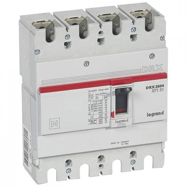 Силовой автомат Legrand DRX, 25кА, 4P, 200А, 027121 Силовой автомат Legrand DRX, 25кА, 4P, 200А, 027121