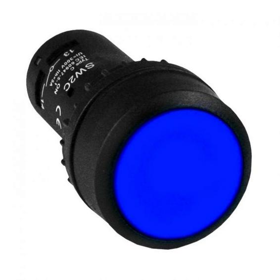 Кнопка SW2C-11 возвратная синяя NO+NC EKF PROxima Кнопка SW2C-11 возвратная синяя NO+NC EKF PROxima