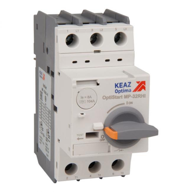 Силовой автомат для защиты двигателя КЭАЗ OptiStart MP 32А 3P, магнитный расцепитель, 251724 Силовой автомат для защиты двигателя КЭАЗ OptiStart MP 32А 3P, магнитный расцепитель, 251724