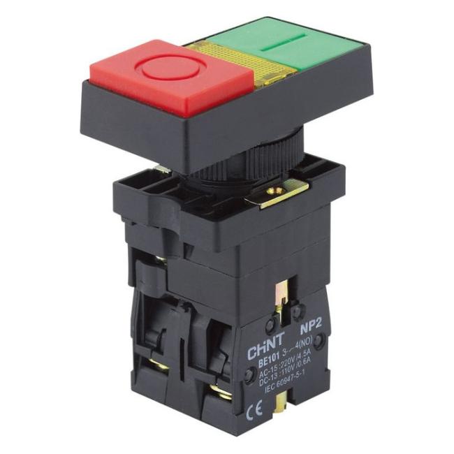 Двойная кнопка NP2-EW8465 1НО+1НЗ AC/DC 220/230В(LED) IP40 (CHINT) Двойная кнопка NP2-EW8465 1НО+1НЗ AC/DC 220/230В(LED) IP40 (CHINT)