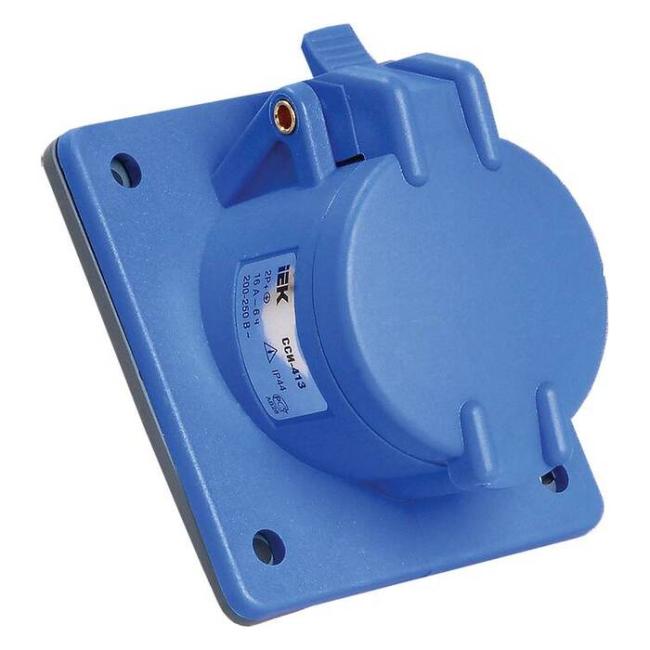 Розетка встраиваемая ССИ-413 16А-6ч/200-250В 2Р+PЕ IP44 MAGNUM ИЭК Розетка встраиваемая ССИ-413 16А-6ч/200-250В 2Р+PЕ IP44 MAGNUM ИЭК