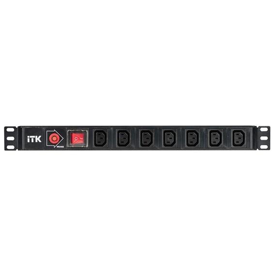 ITK PDU 7 розеток C13, с выкл. и защ. от перенапр, без шнура ITK PDU 7 розеток C13, с выкл. и защ. от перенапр, без шнура