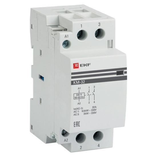 Модульный контактор EKF PROxima 4НО 32А 24В AC, km-3-32-40-24v Модульный контактор EKF PROxima 4НО 32А 24В AC, km-3-32-40-24v