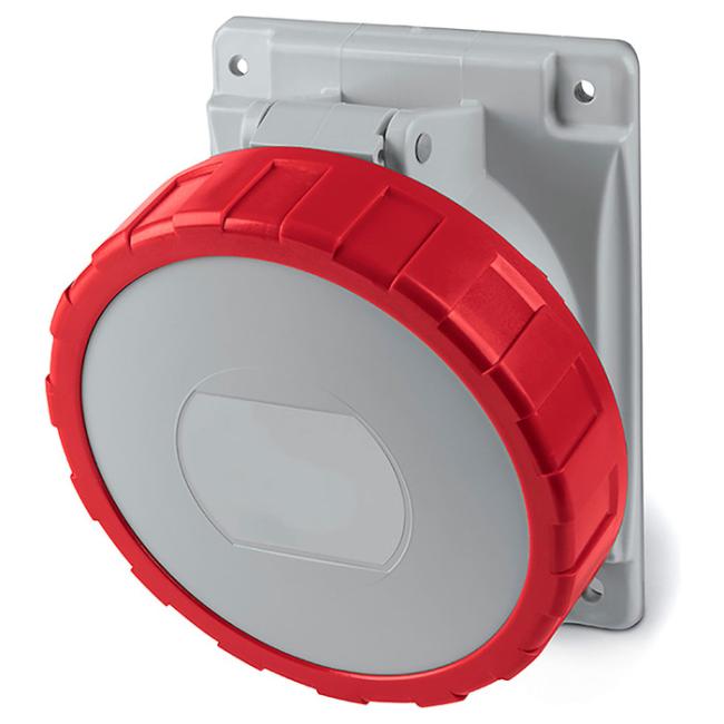 Розетка панельная с наклоном IP67 32А 3P+E 400В (упак. 10шт)