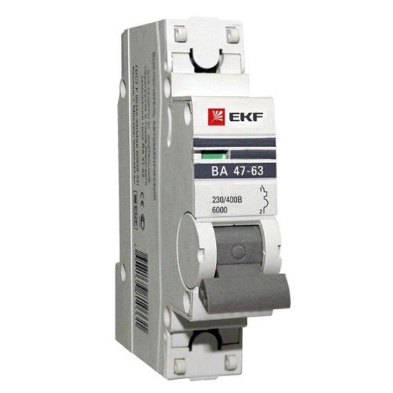 Автоматический выключатель EKF PROxima 1P 20А (C) 6кА, mcb4763-6-1-20C-pro Автоматический выключатель EKF PROxima 1P 20А (C) 6кА, mcb4763-6-1-20C-pro