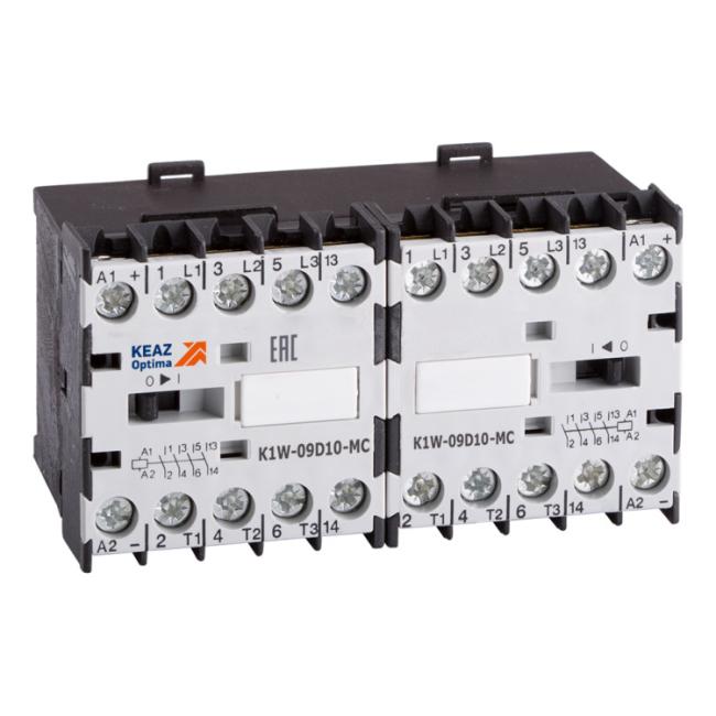 Мини-контактор реверсивный КЭАЗ OptiStart 6P 12А 24В AC, 117131 Мини-контактор реверсивный КЭАЗ OptiStart 6P 12А 24В AC, 117131