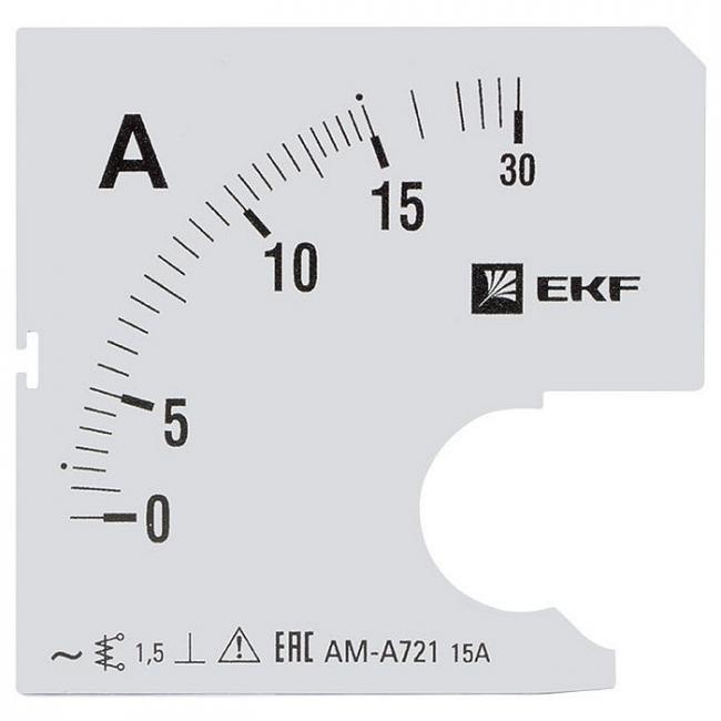 Шкала сменная для A721 15/5А-1,5 EKF PROxima Шкала сменная для A721 15/5А-1,5 EKF PROxima