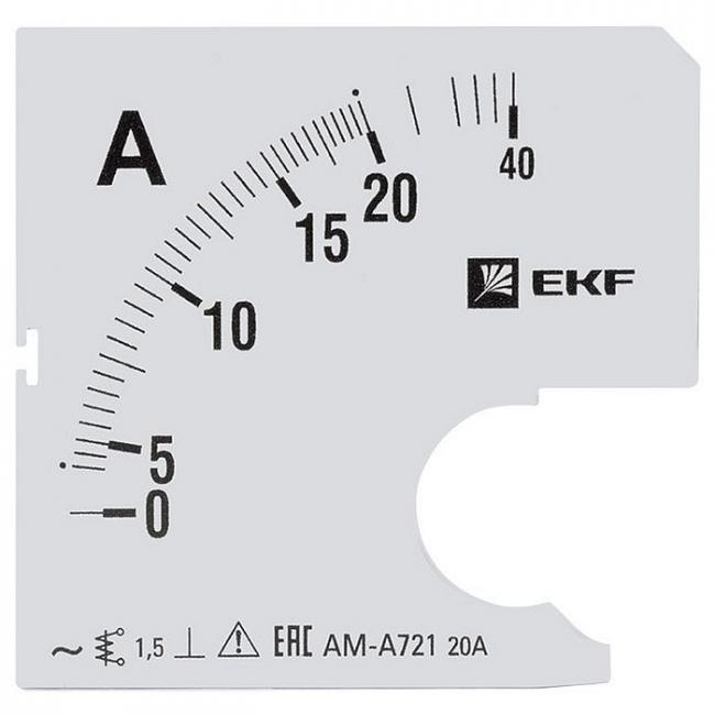 Шкала сменная для A721 20/5А-1,5 EKF PROxima Шкала сменная для A721 20/5А-1,5 EKF PROxima