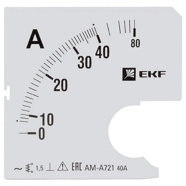 Шкала сменная для A721 40/5А-1,5 EKF PROxima Шкала сменная для A721 40/5А-1,5 EKF PROxima
