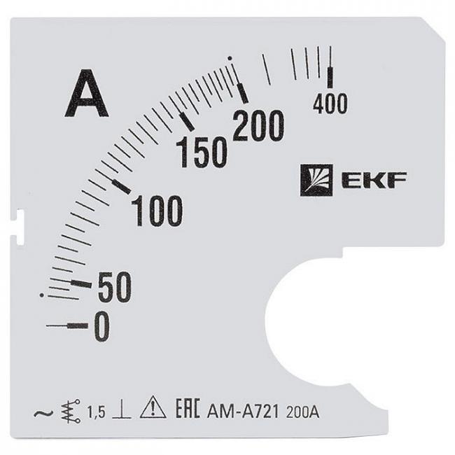 Шкала сменная для A721 200/5А-1,5 EKF PROxima Шкала сменная для A721 200/5А-1,5 EKF PROxima