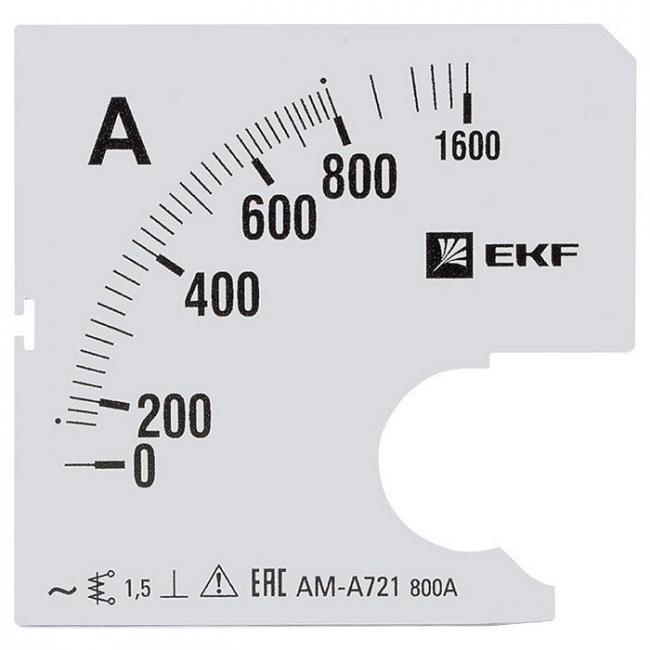 Шкала сменная для A721 800/5А-1,5 EKF PROxima