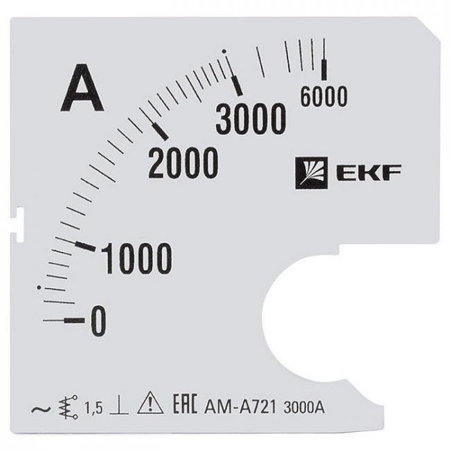 Шкала сменная для A721 3000/5А-1,5 EKF PROxima Шкала сменная для A721 3000/5А-1,5 EKF PROxima