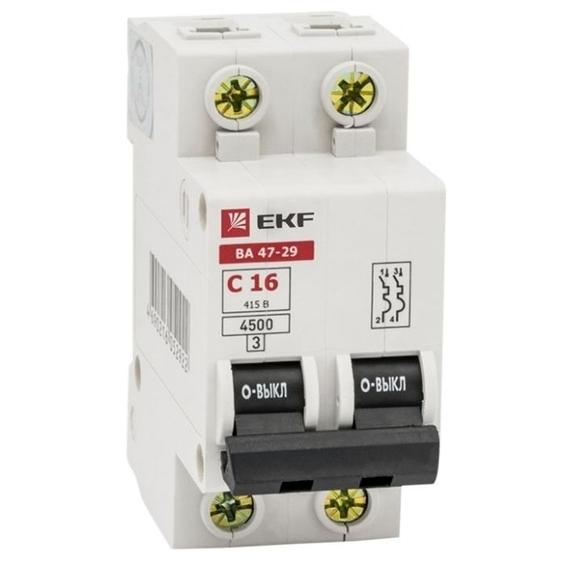 Автоматический выключатель EKF Basic 2P 32А (C) 4.5кА, mcb4729-2-32C Автоматический выключатель EKF Basic 2P 32А (C) 4.5кА, mcb4729-2-32C