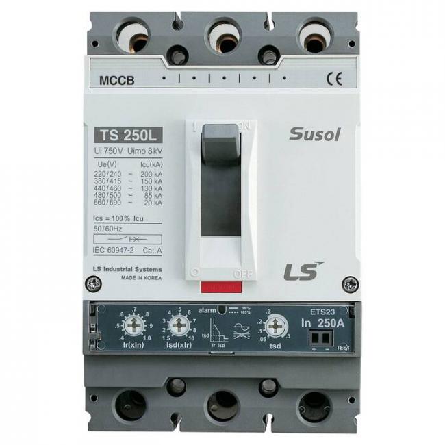 Силовой автомат LS Electric TS250 250А, ETS, 85кА, 3P, 250А, 0105028500 Силовой автомат LS Electric TS250 250А, ETS, 85кА, 3P, 250А, 0105028500