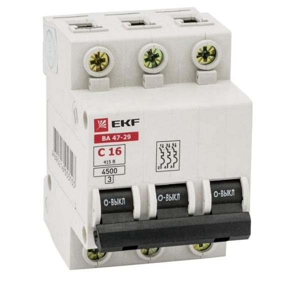 Автоматический выключатель EKF Basic 3P 32А (C) 4.5кА, mcb4729-3-32C Автоматический выключатель EKF Basic 3P 32А (C) 4.5кА, mcb4729-3-32C