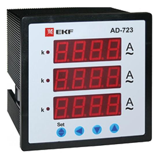 Амперметр щитовой EKF PROxima 9999А AC, цифровой, кл.т. 1, ad-723 Амперметр щитовой EKF PROxima 9999А AC, цифровой, кл.т. 1, ad-723